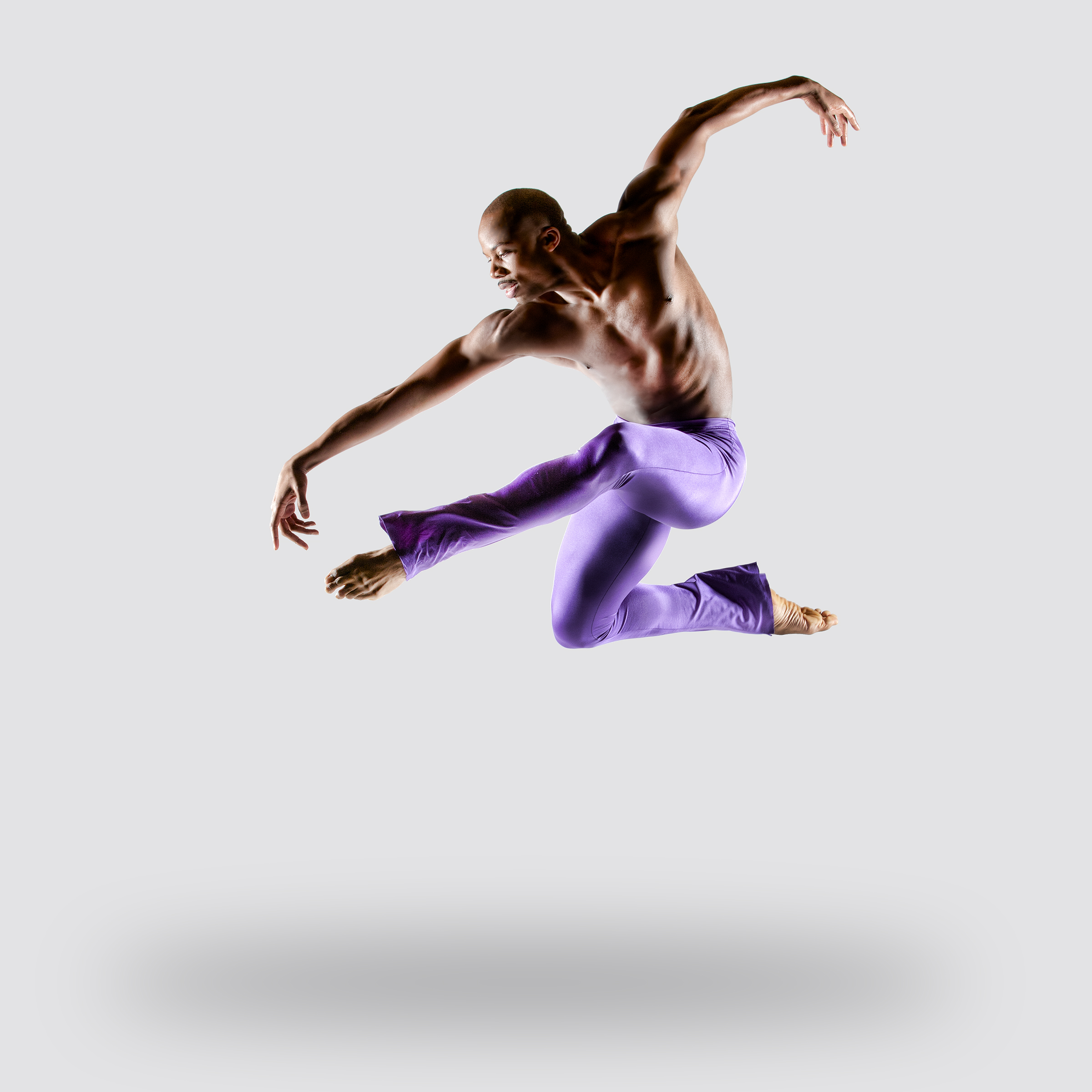 Dancer Jermaine Terry mid-leap